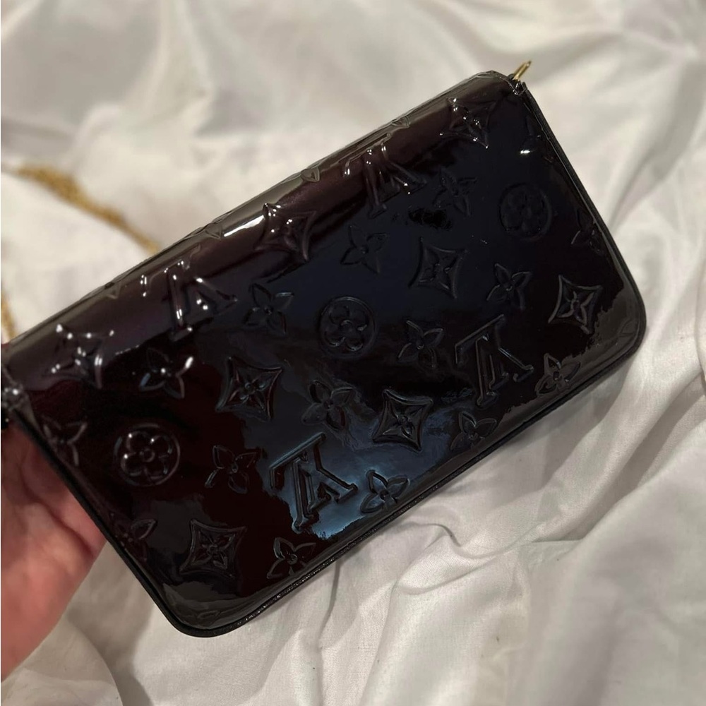 Louis Vuitton Dark Brown Patent Leather Clutch - Picture 5 of 10